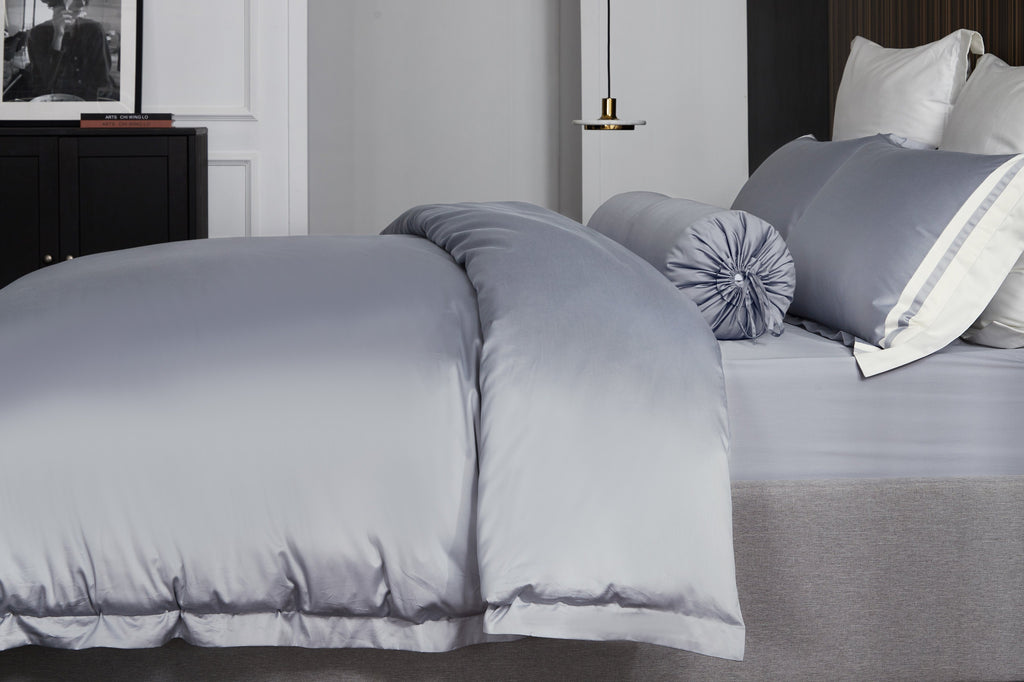 Hotelier Prestigio™ Supima Cotton Percale Pewter Stripe Bolster Case - Affairs Living Pte. Ltd.
