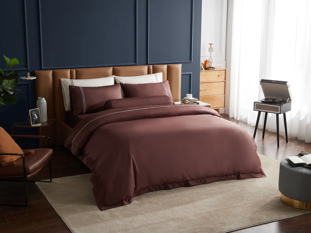 Hotelier Prestigio™ Bruno With Tawny Lines Fitted Sheet Set - Affairs Living Pte. Ltd.