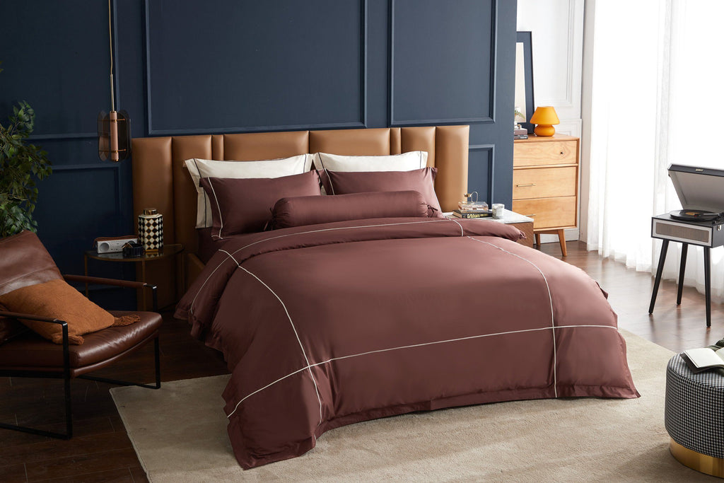 Hotelier Prestigio™ Bruno With Tawny Cross Border Fitted Sheet Set - Affairs Living Pte. Ltd.