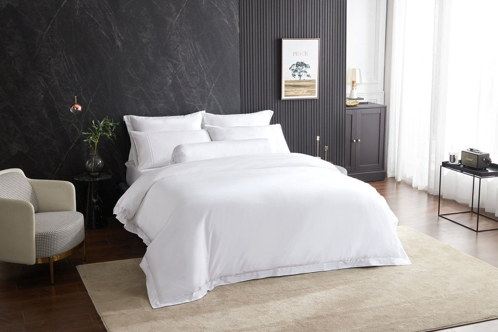 Hotelier Prestigio™ Lucent White With White Lines Quilt Cover - Affairs Living Pte. Ltd.