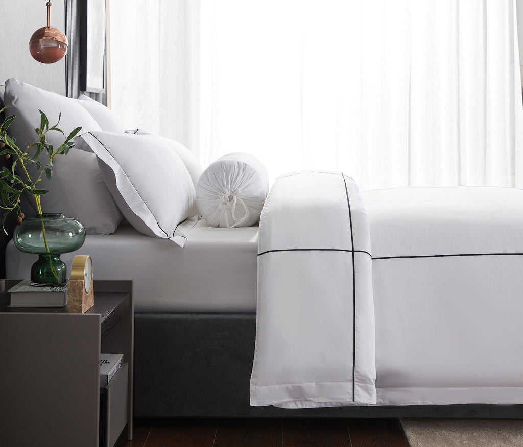 Hotelier Prestigio™ Alvar With Black Cross Border Pillow Case - Affairs Living Pte. Ltd.