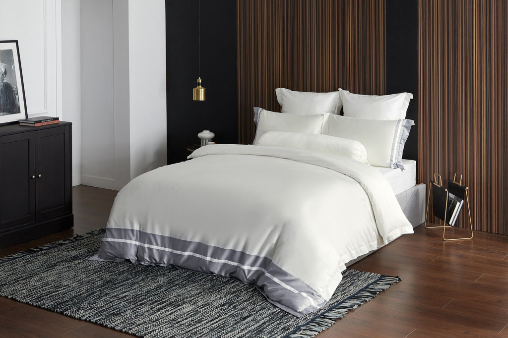 Hotelier Prestigio™ Supima Cotton Silk White Stripe Pillow Case - Affairs Living Pte. Ltd.