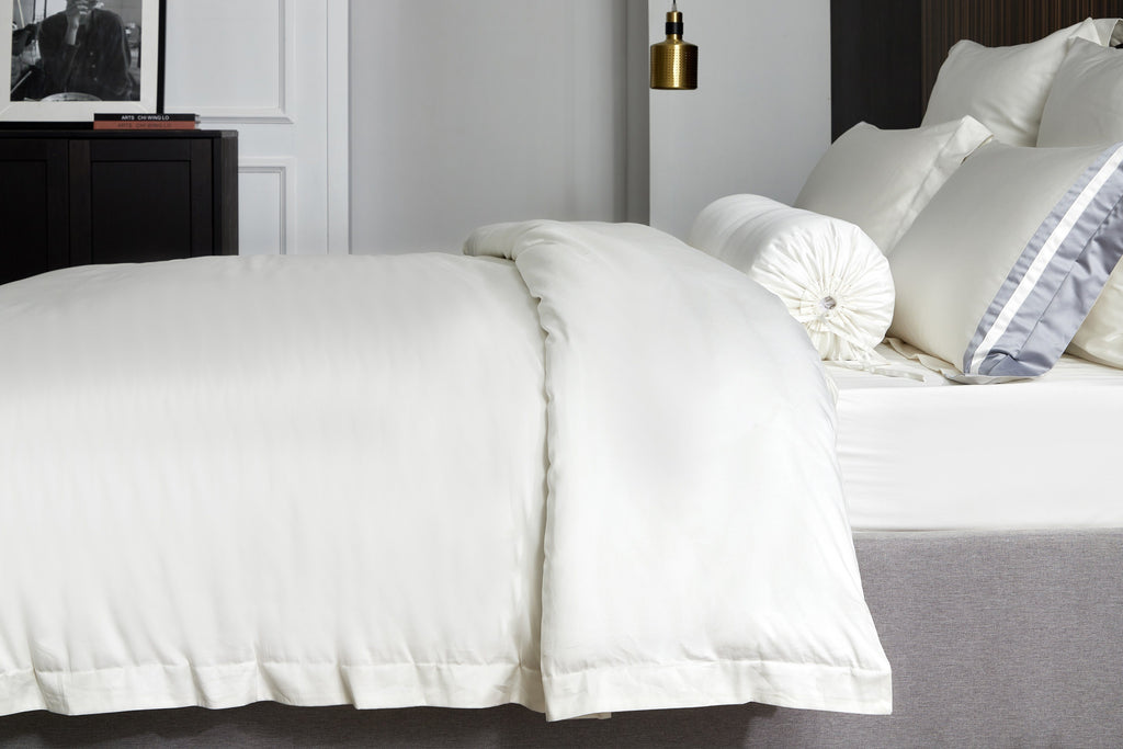 Hotelier Prestigio™ Supima Cotton Silk White Stripe Bolster Case - Affairs Living Pte. Ltd.