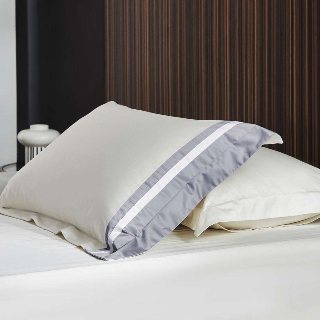Hotelier Prestigio™ Supima Cotton Silk White Stripe Pillow Case - Affairs Living Pte. Ltd.