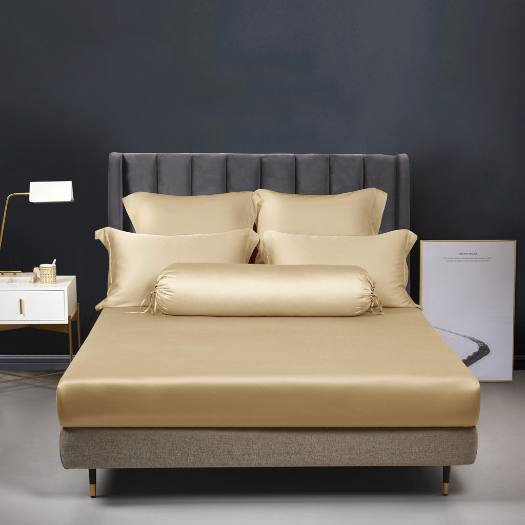 Palais Suite TENCEL™ LF Classic Gold Fitted Sheet Set - Affairs Living Pte. Ltd.