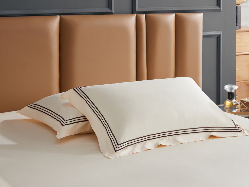 Hotelier Prestigio™ Freya With Umber Border Pillow Case - Affairs Living Pte. Ltd.