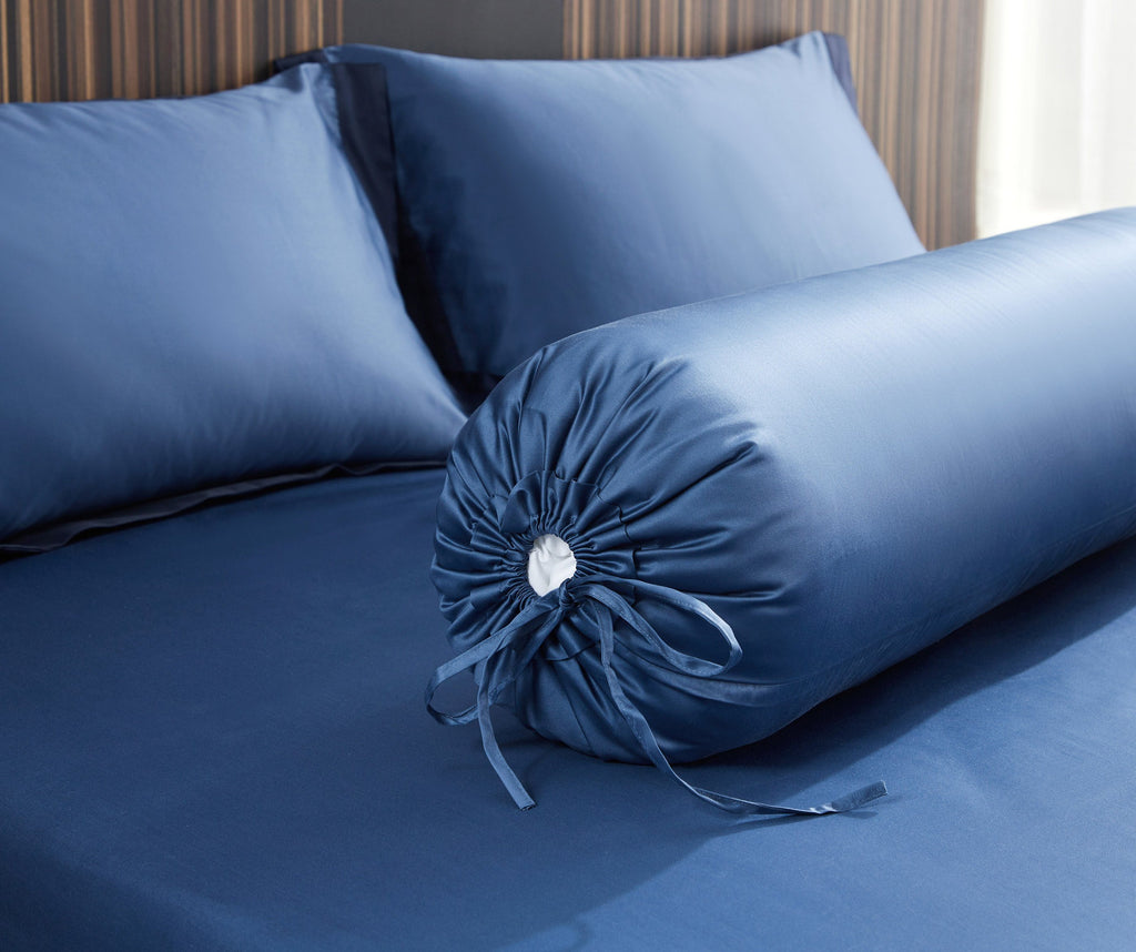 Hotelier Prestigio™ Supima Cotton Cyprus Blue Bolster Case - Bedding Affairs