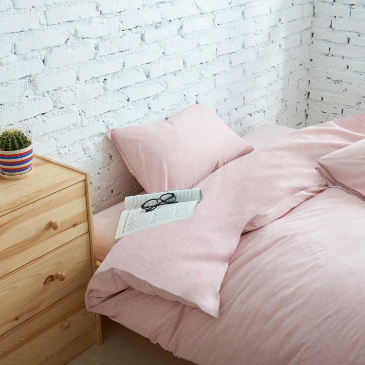 Cotton Pure™ Cravina Pink Jersey Cotton Bolster Case - Affairs Living Pte. Ltd.