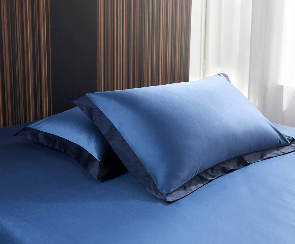 Hotelier Prestigio™ Supima Cotton Cyprus Blue Fitted Sheet Set - Bedding Affairs