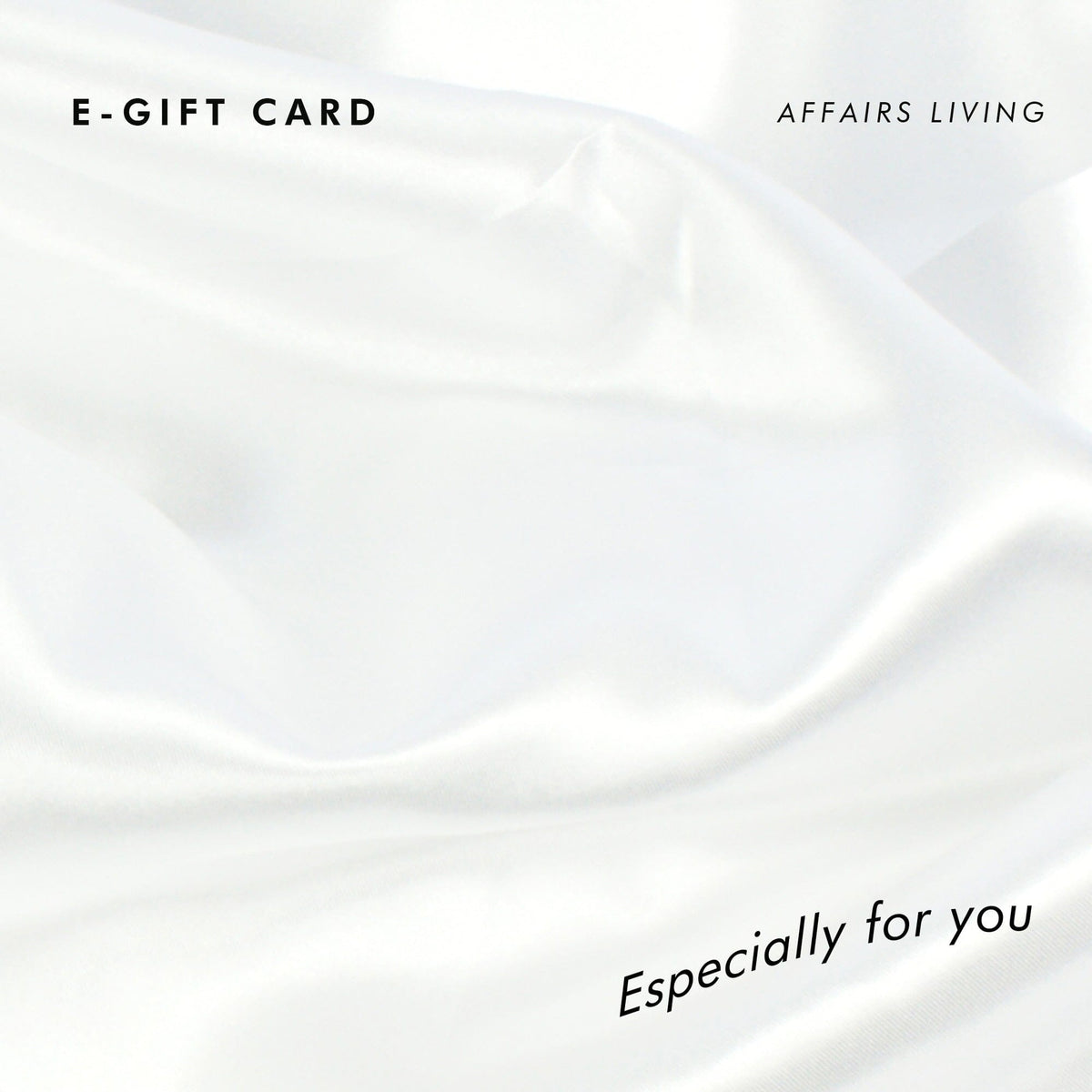 Gift Card Bedding Affairs Singapore Affairs Living Pte. Ltd.