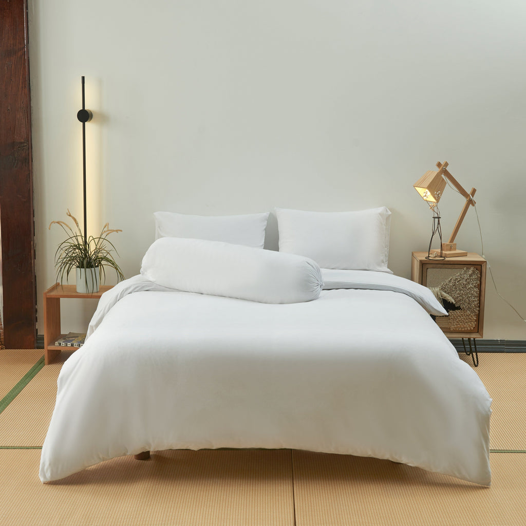 Cotton Pure™ White Jersey Cotton Fitted Sheet Set - Affairs Living Pte. Ltd.