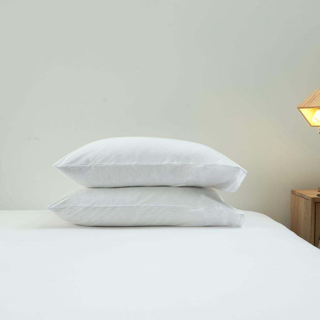Cotton Pure™ White Jersey Cotton Fitted Sheet Set - Affairs Living Pte. Ltd.