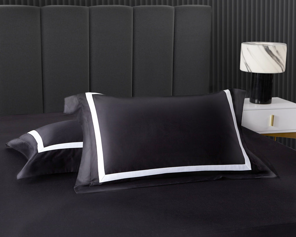Hotelier Prestigio™ Onyx Black Pillow Case - Bedding Affairs