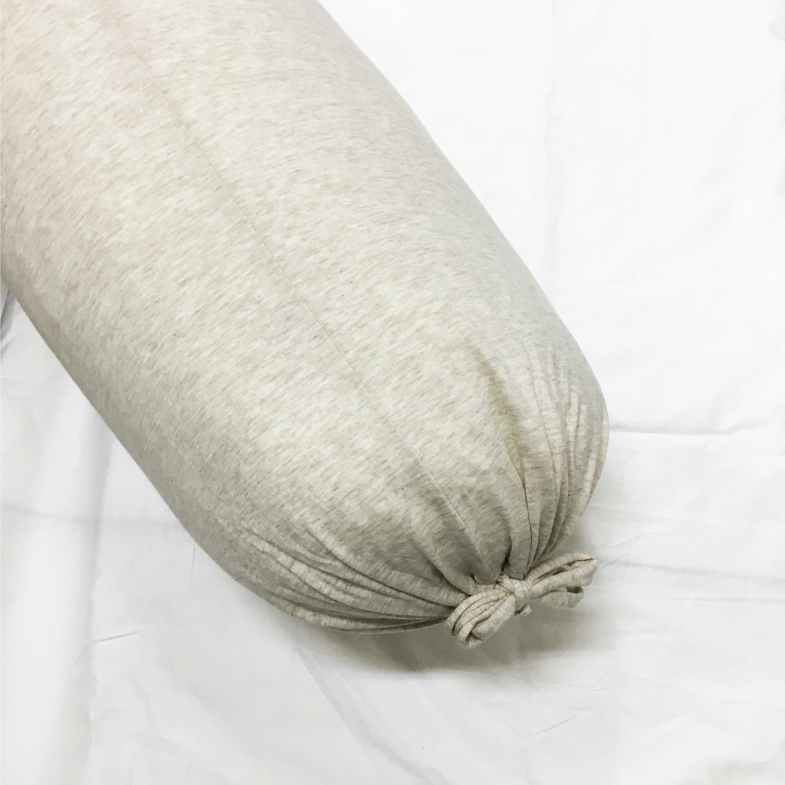 Cotton Pure™ Muslin Beige Jersey Cotton Bolster Case - Affairs Living Pte. Ltd.