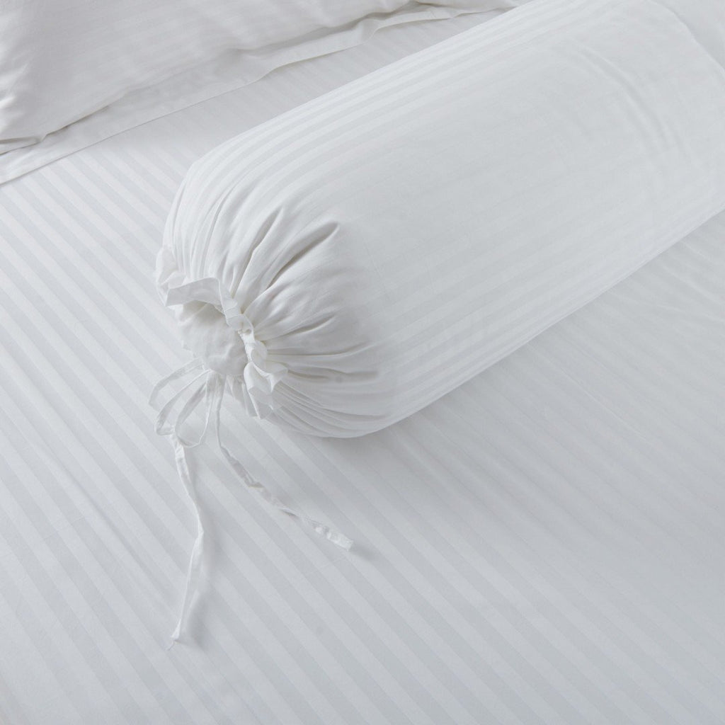Hotelier Prestigio™ White Sateen Stripe Bolster Case - Affairs Living Pte. Ltd.