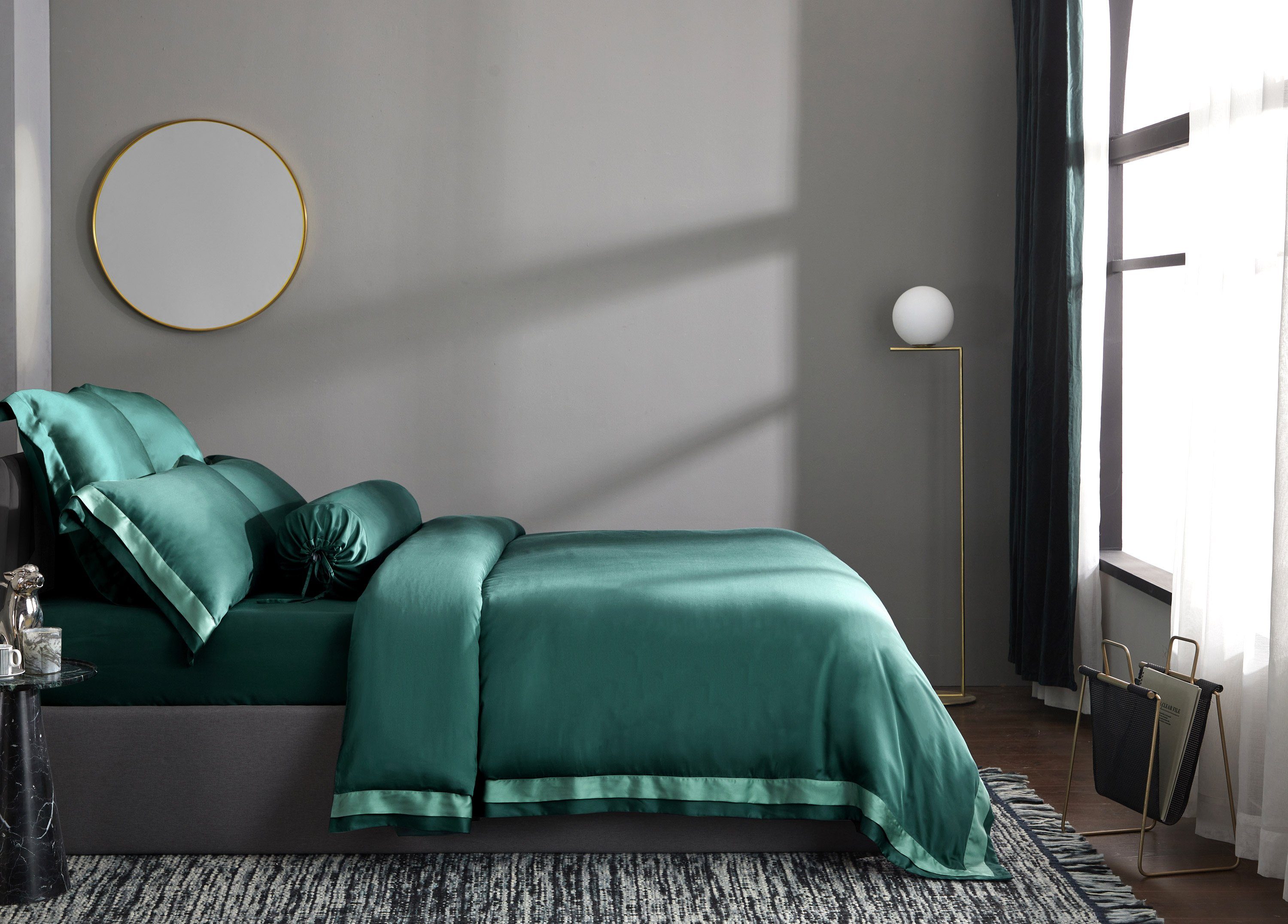 Palais Suite TENCEL™ LF Duca Emerald Quilt Cover - Affairs Living Pte. Ltd.