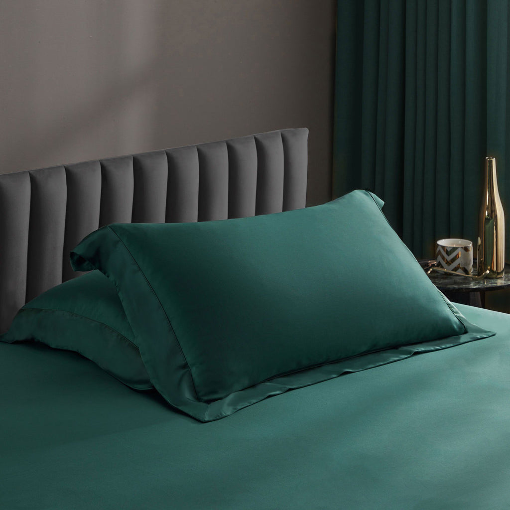 Palais Suite TENCEL™ LF Emerald Green Fitted Sheet Set - Affairs Living Pte. Ltd.