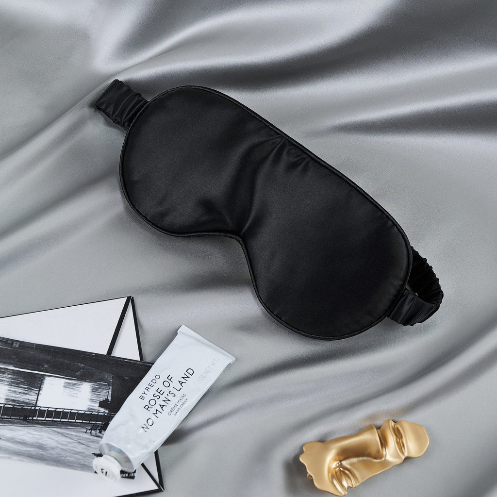 Seta Couture™ Mulberry Silk Iridium Black Eye Mask - Affairs Living Pte. Ltd.