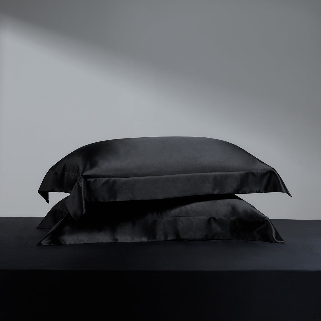 Seta Couture™ Mulberry Silk Iridium Black??Pillow Case - Affairs Living Pte. Ltd.