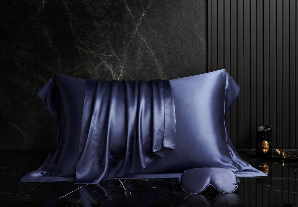 Seta Couture™ Mulberry Silk Admiral Blue Pillow Case - Affairs Living Pte. Ltd.