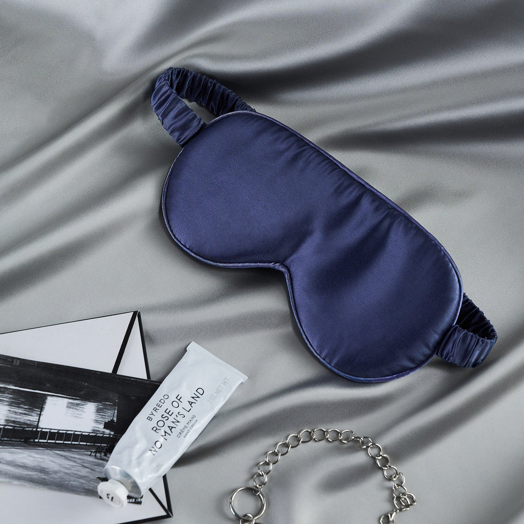 Seta Couture™ Mulberry Silk Admiral Blue Eye Mask - Affairs Living Pte. Ltd.