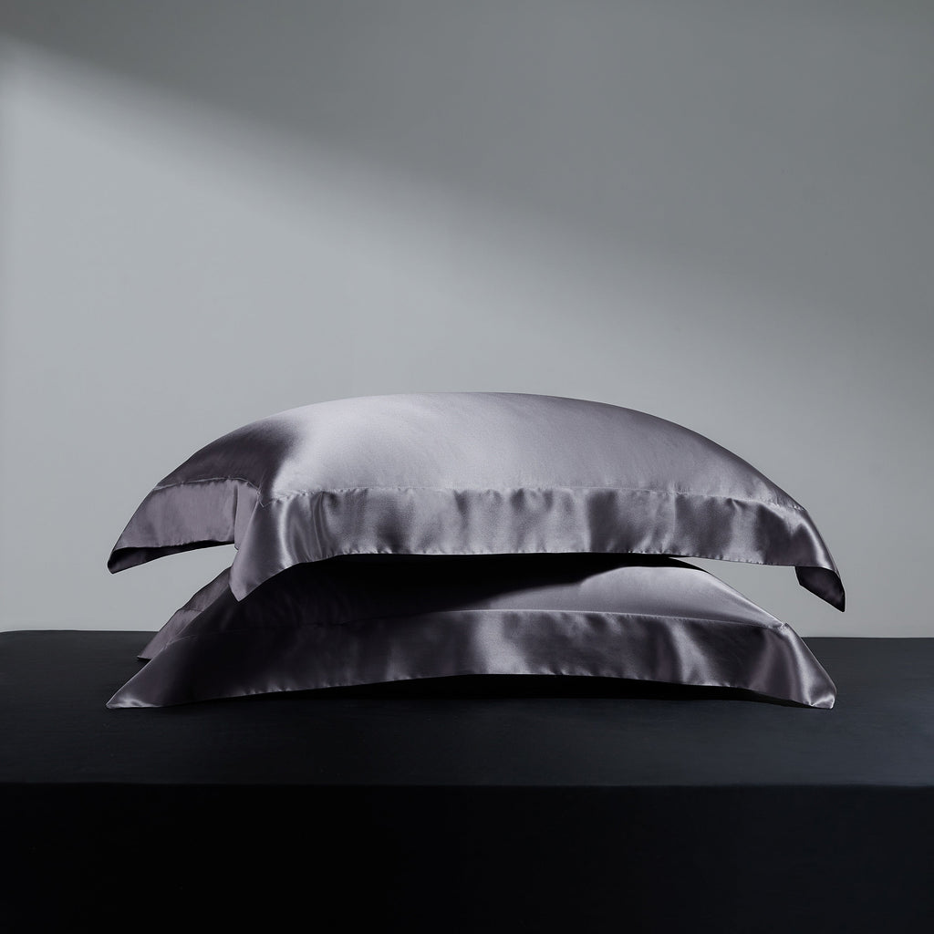 Seta Couture™ Mulberry Silk Mobster Grey Pillow Case - Affairs Living Pte. Ltd.