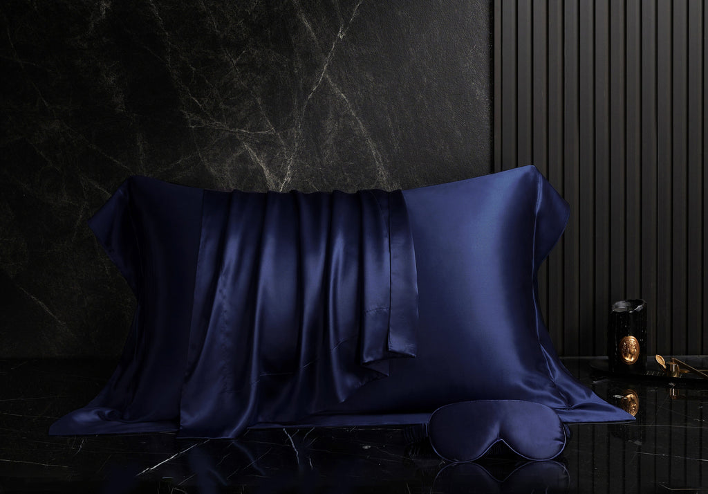 Seta Couture™ Mulberry Silk Navy Blue Pillow Case Pillow Case Seta Couture™ 