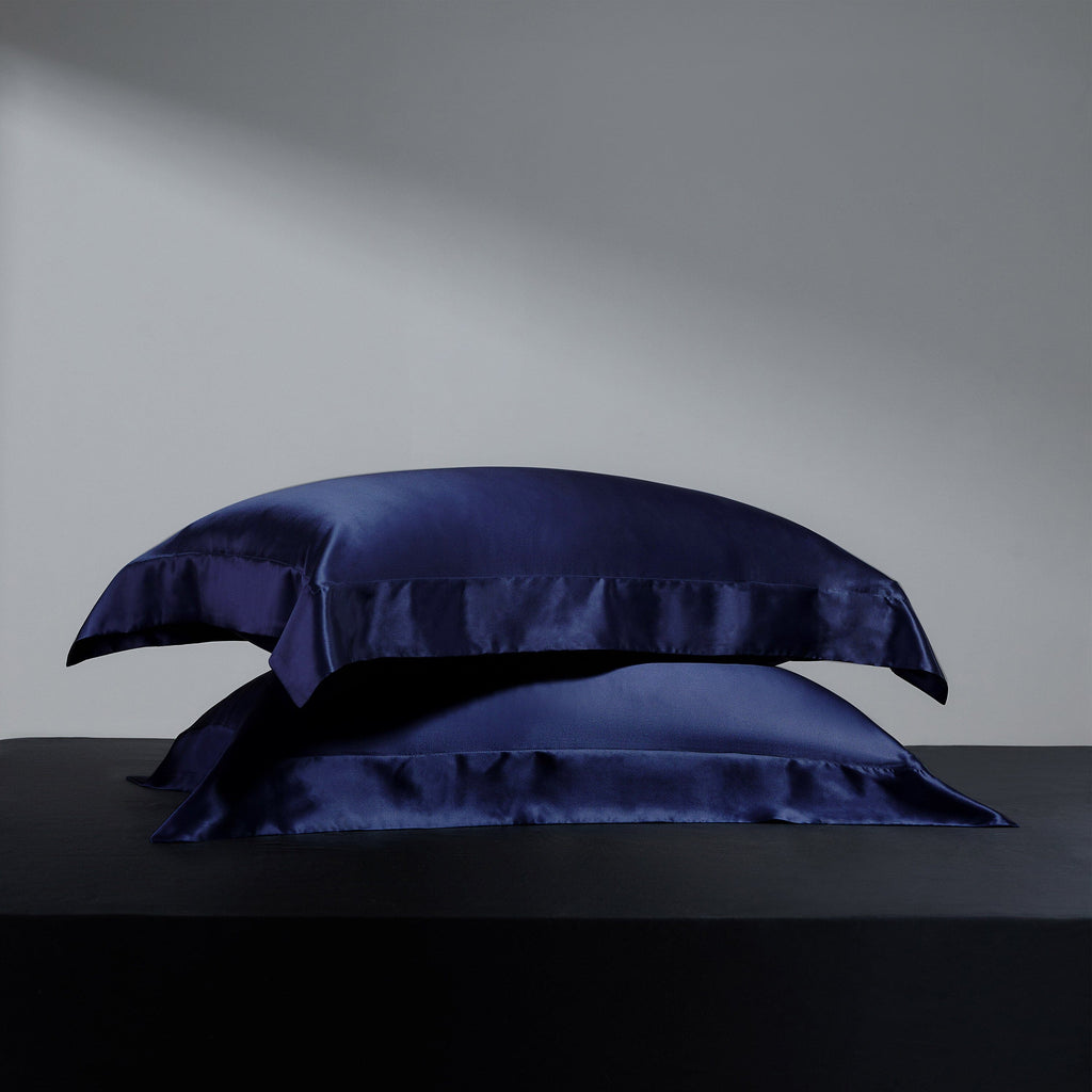 Seta Couture™ Mulberry Silk Navy Blue Pillow Case Pillow Case Seta Couture™ 