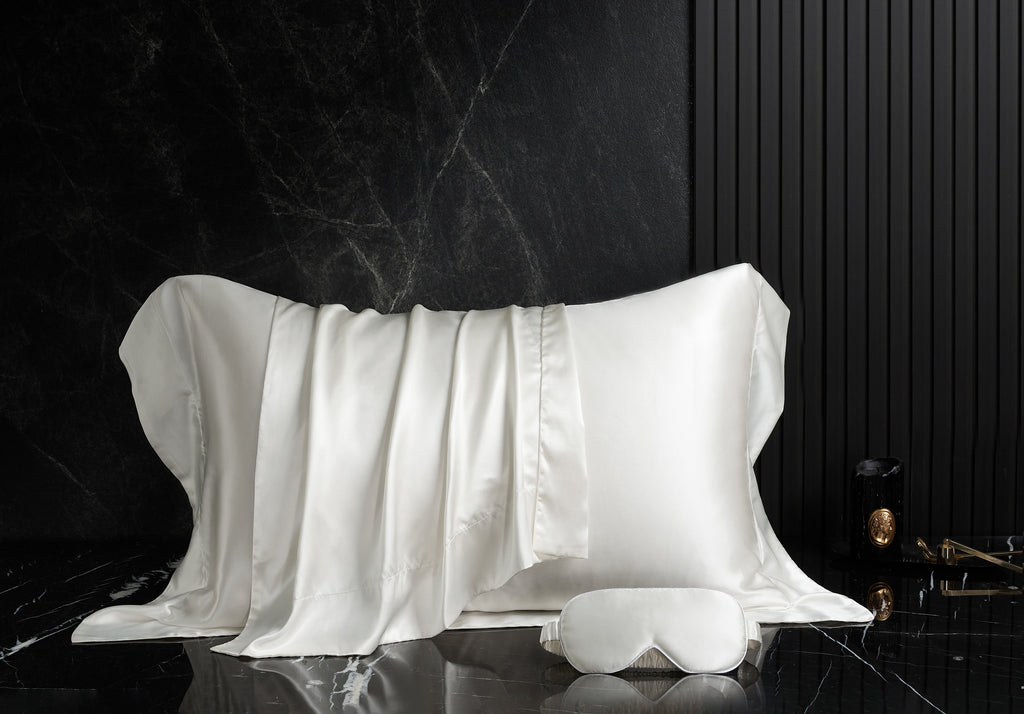 Seta Couture™ Mulberry Silk Albescent White Pillow Case - Bedding Affairs