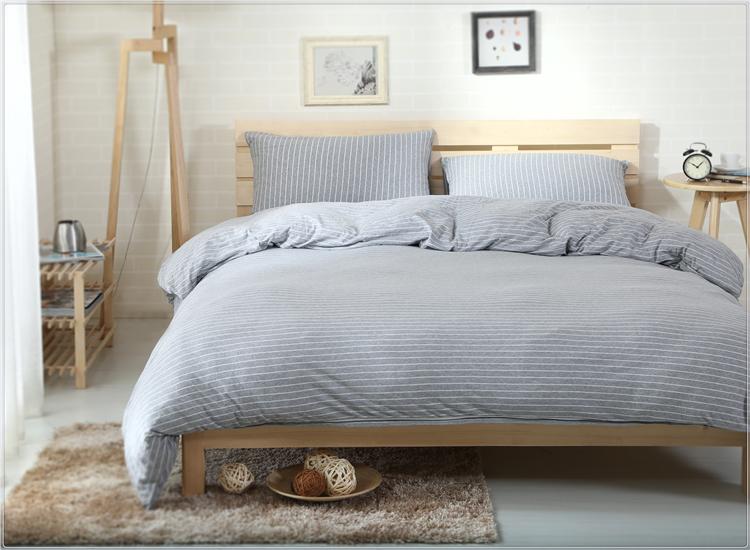 Cotton Pure™ Greyish Stripe Jersey Cotton Fitted Sheet Set - Affairs Living Pte. Ltd.