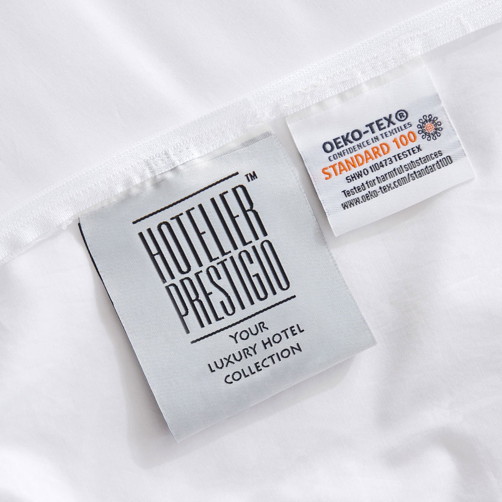 Hotelier Prestigio™ Lucent White With Grey Border Fitted Sheet Set - Affairs Living Pte. Ltd.