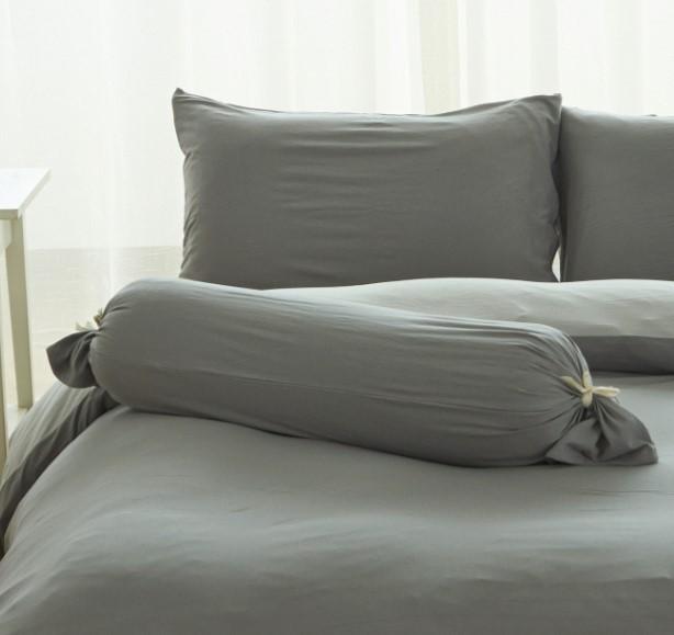 Cotton Pure™ Ash Grey Jersey Cotton Bolster Case - Affairs Living Pte. Ltd.