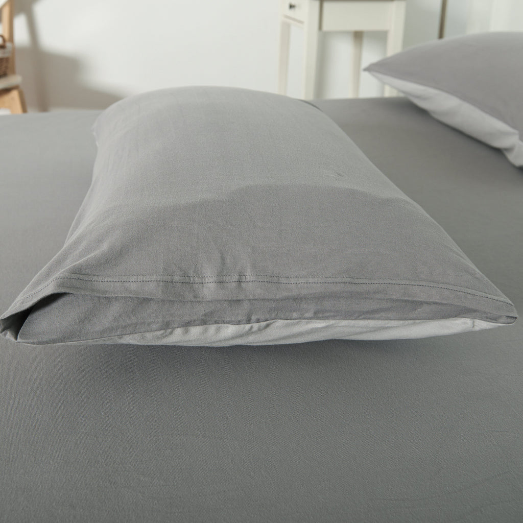 Cotton Pure™ Ash Grey Jersey Cotton Pillow Case - Affairs Living Pte. Ltd.