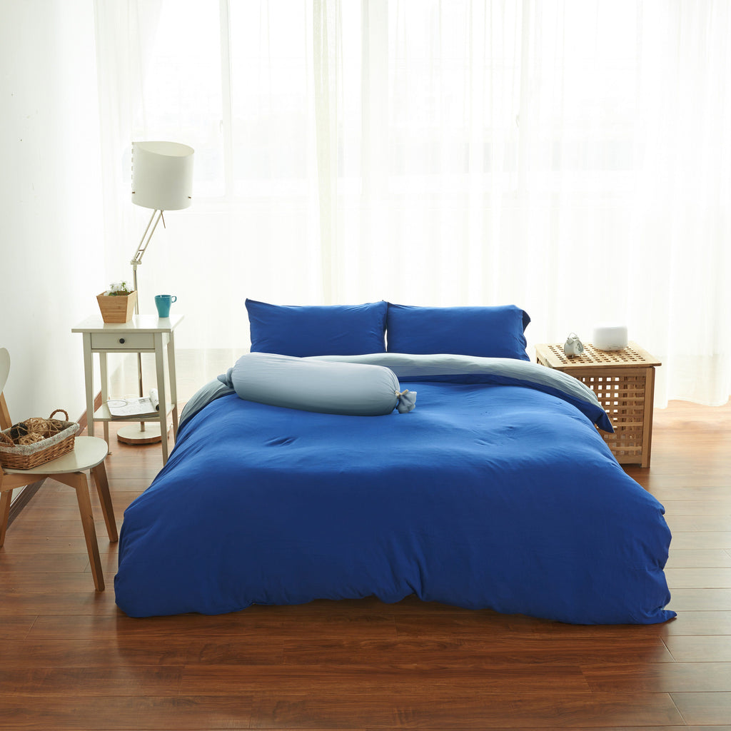 Cotton Pure™ Pale Blue Jersey Cotton Bolster Case - Bedding Affairs