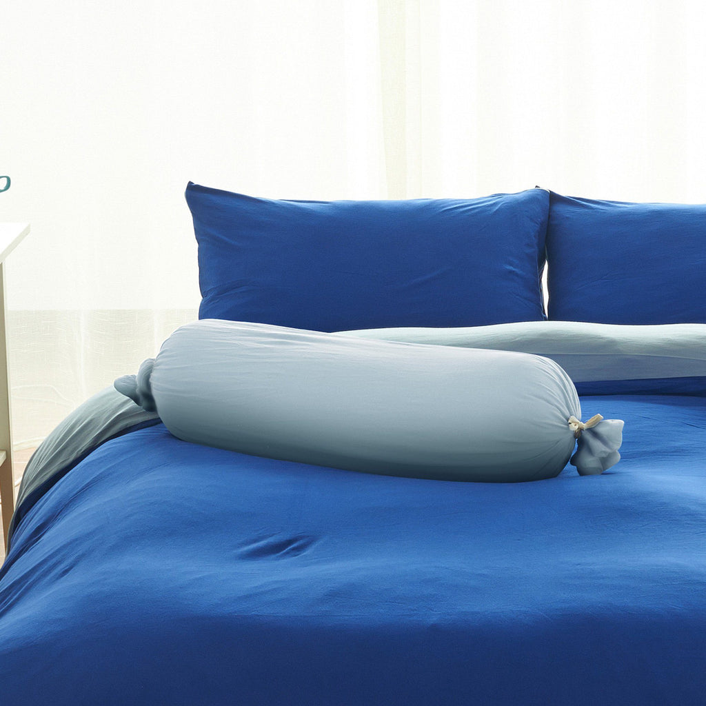 Cotton Pure™ Pale Blue Jersey Cotton Bolster Case - Bedding Affairs