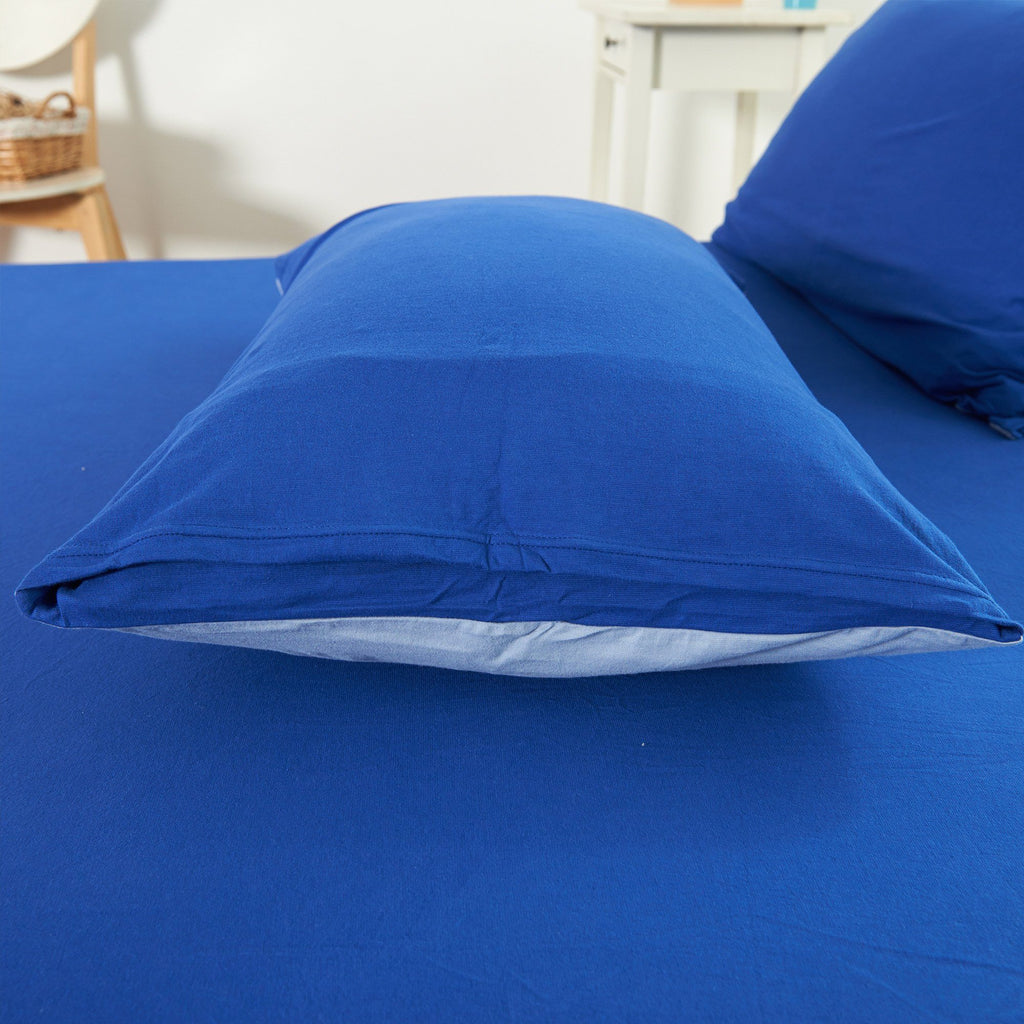 Cotton Pure™ Klein Blue Jersey Cotton Pillow Case - Affairs Living Pte. Ltd.