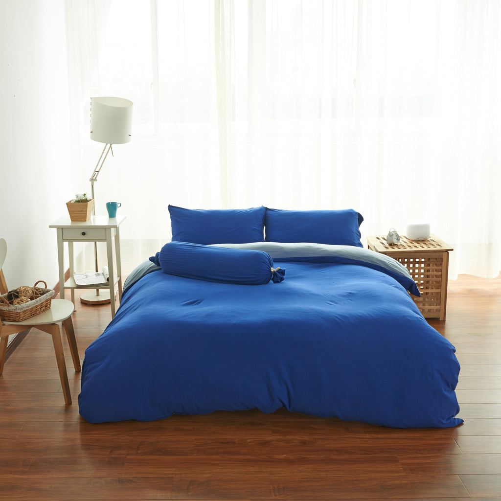 Cotton Pure™ Klein Blue Jersey Cotton Quilt Cover - Affairs Living Pte. Ltd.