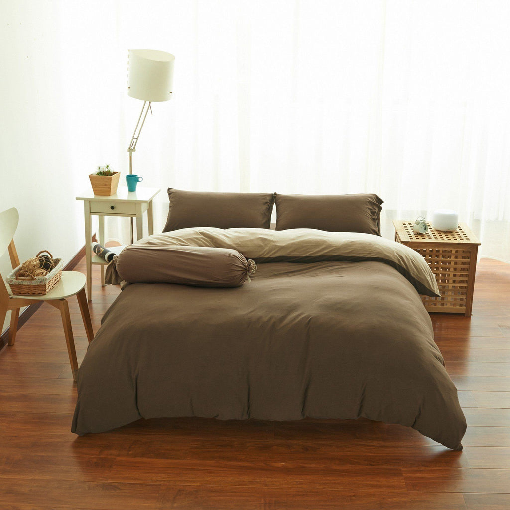 Cotton Pure™ Coyote Brown Jersey Cotton Bolster Case - Affairs Living Pte. Ltd.