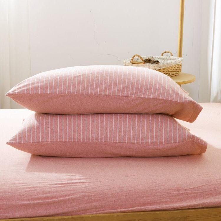 Cotton Pure™ Pinky Stripe Jersey Cotton Fitted Sheet Set - Affairs Living Pte. Ltd.