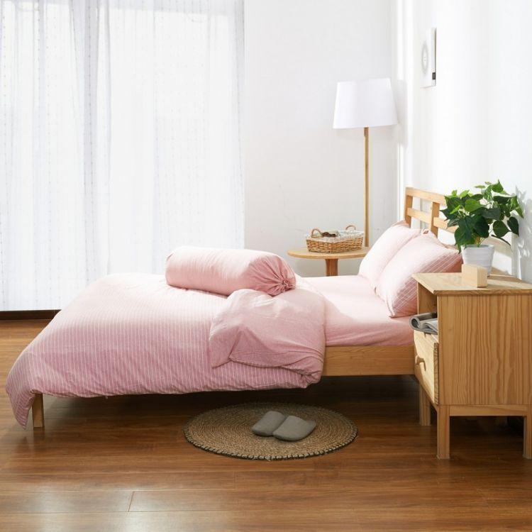 Cotton Pure™ Pinky Stripe Jersey Cotton Fitted Sheet Set - Affairs Living Pte. Ltd.