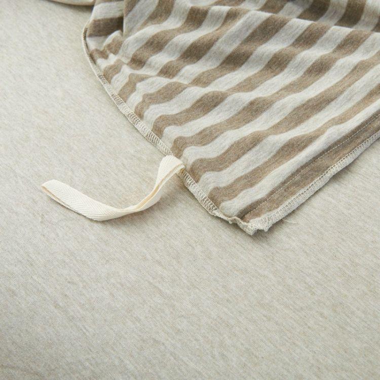 Cotton Pure™ Brownie Beige Stripe Jersey Cotton Quilt Cover - Affairs Living Pte. Ltd.