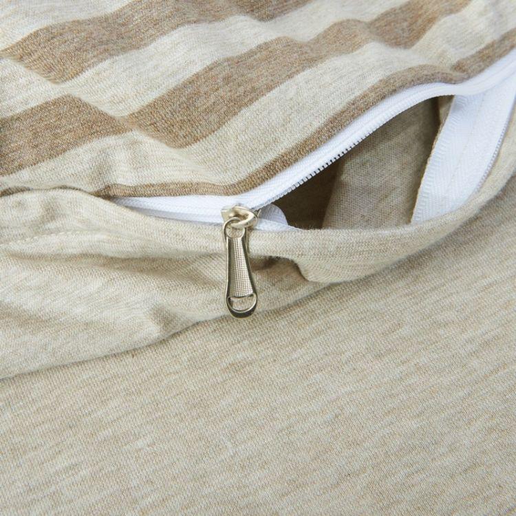 Cotton Pure™ Brownie Beige Stripe Jersey Cotton Quilt Cover - Affairs Living Pte. Ltd.