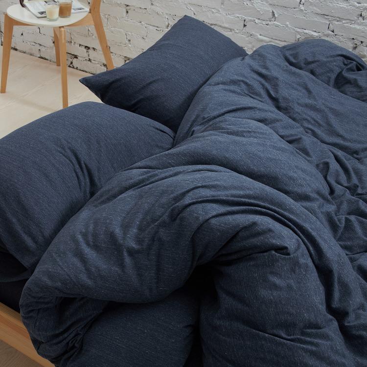 Cotton Pure™ Prussian Blue Jersey Cotton Quilt Cover - Affairs Living Pte. Ltd.