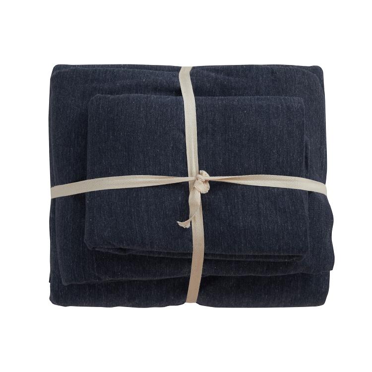 Cotton Pure™ Prussian Blue Jersey Cotton Fitted Sheet Set - Affairs Living Pte. Ltd.