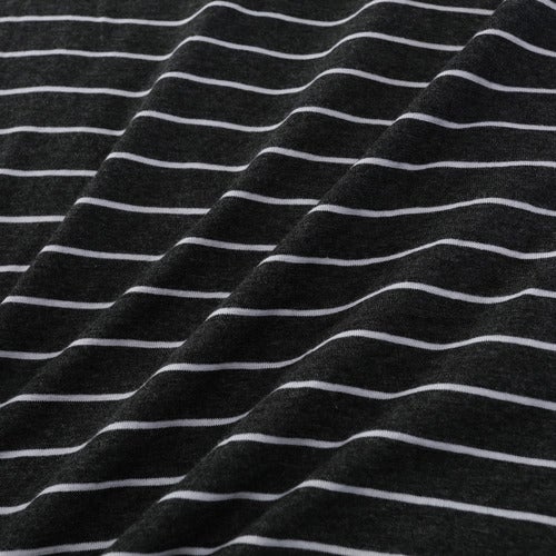 Cotton Pure™ Classic Black Stripe Jersey Cotton Fitted Sheet Set - Affairs Living Pte. Ltd.