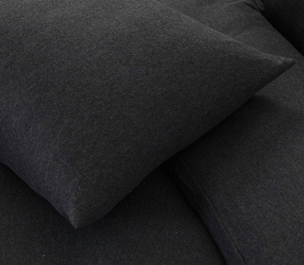 Cotton Pure™ Preto Black Jersey Cotton Pillow Case - Affairs Living Pte. Ltd.