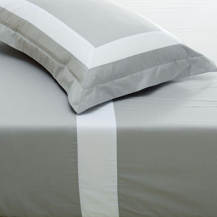 Hotelier Prestigio™ Luxury Cliff Grey Base White Border Pillow Case - Affairs Living Pte. Ltd.