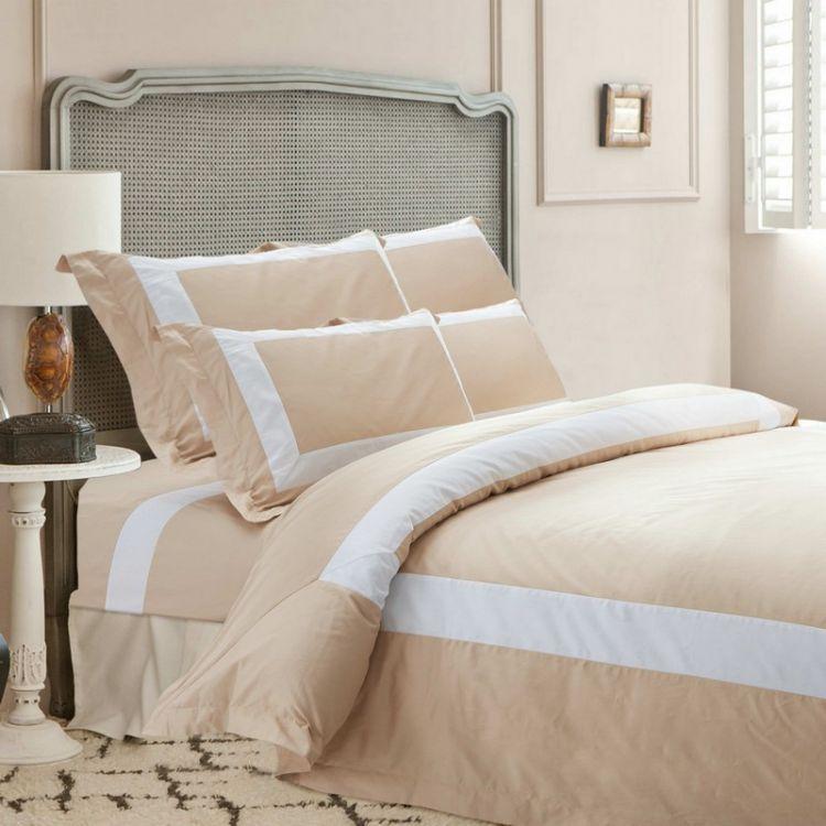 Hotelier Prestigio™ Luxury Champagne Base White Border Pillow Case - Affairs Living Pte. Ltd.