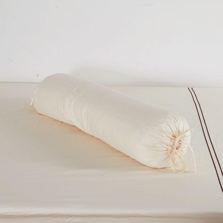 Hotelier Prestigio™ Cream Brown Bolster Case - Bedding Affairs