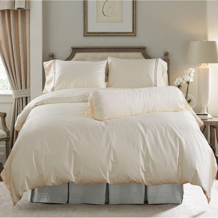 Hotelier Prestigio™ Cream Brown Bolster Case - Bedding Affairs